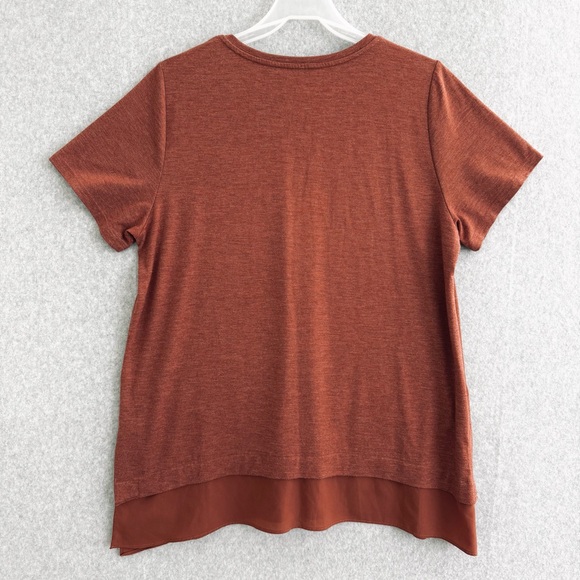 Soft Surroundings Womens Willa Tunic Top Short Sleeve Shirt Large Orange READ - Picture 10 of 16